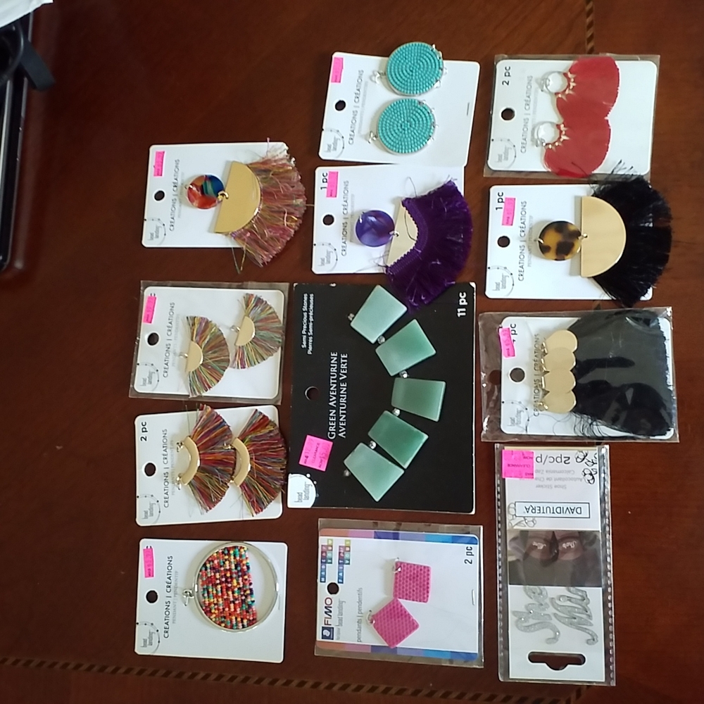 Huge Jewelry Accessory Set Lot. DIY Craft items. 12 units/20 Pcs! NEW NWT!